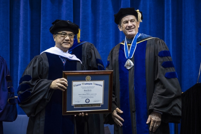 Gary Locke receives their degree